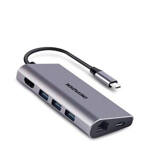 NWT Depzol USB C Hub 8 in 1 Dock for MacBook Pro 2018, 2017, 2016 SD card reader